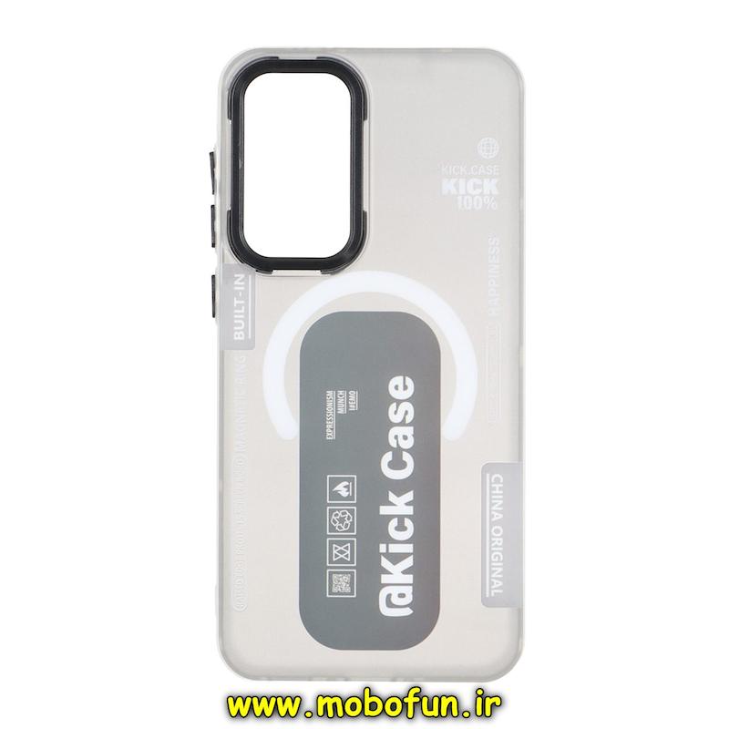 قاب گوشی Galaxy A36 / A56 سامسونگ پشت مات Black Lens سخت HARD طرح مگ سیف مشکی کد E21-93715