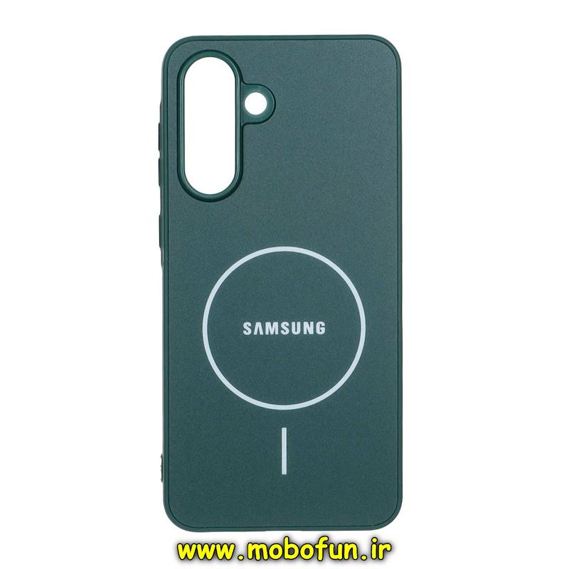 قاب گوشی Galaxy A36 / A56 سامسونگ مدل PVD ضد خش پشت گلس شیشه ای طرح مگ سیف سبز کد 93725