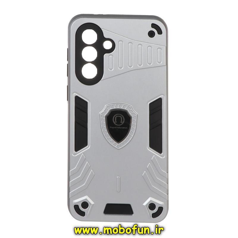 قاب گوشی Galaxy A36 / A56 سامسونگ طرح ضد ضربه بتمن Magnet Adsorption مگنتی نقره ای کد 93730