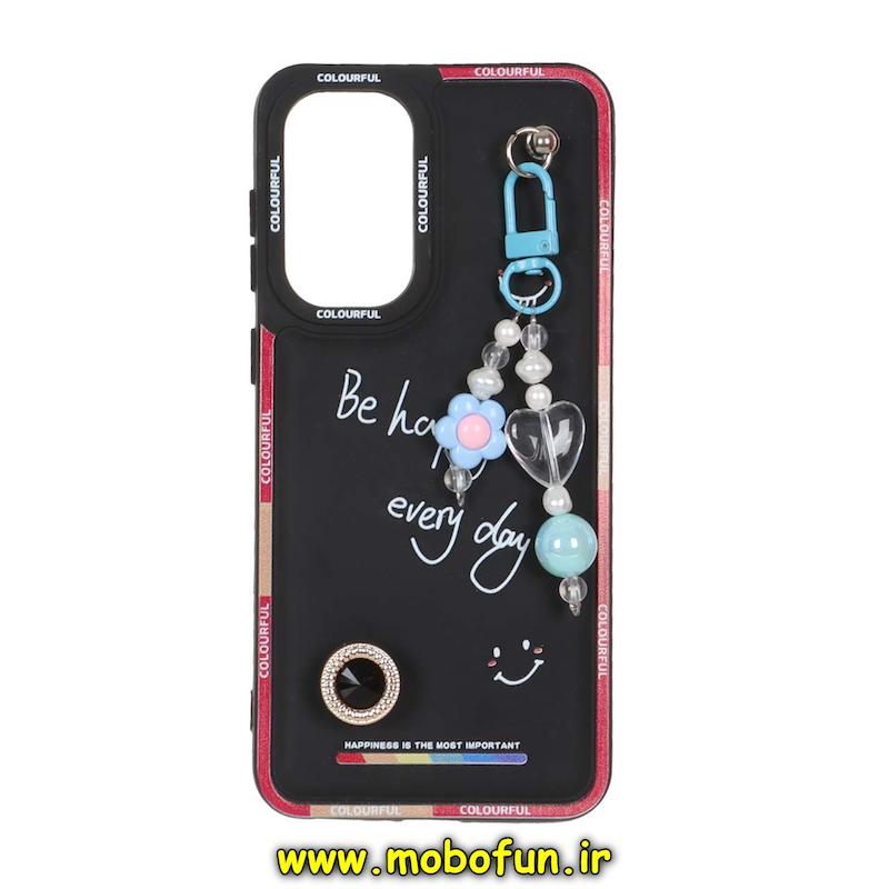 قاب گوشی Galaxy A36 / A56 سامسونگ سیلیکونی ژله ای پافر New DISIGN آویزدار مشکی کد 93736