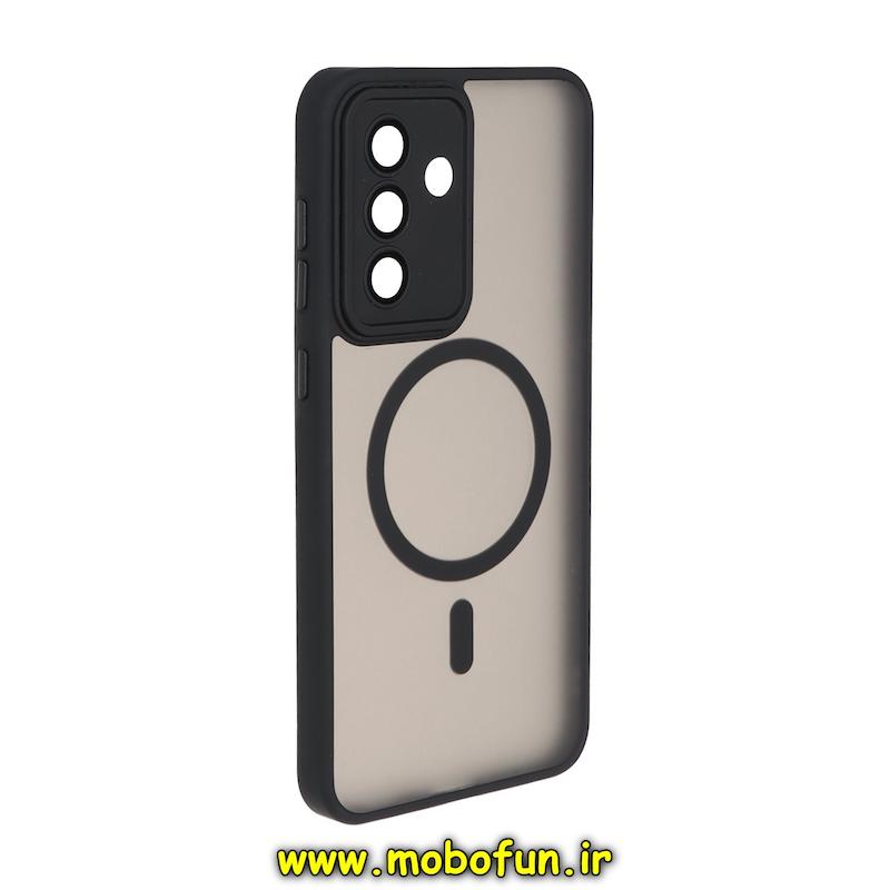قاب گوشی Galaxy A36 / A56 سامسونگ مات Hard Case طرح مگ سیف دور هاشور سیلیکونی مشکی کد 93753
