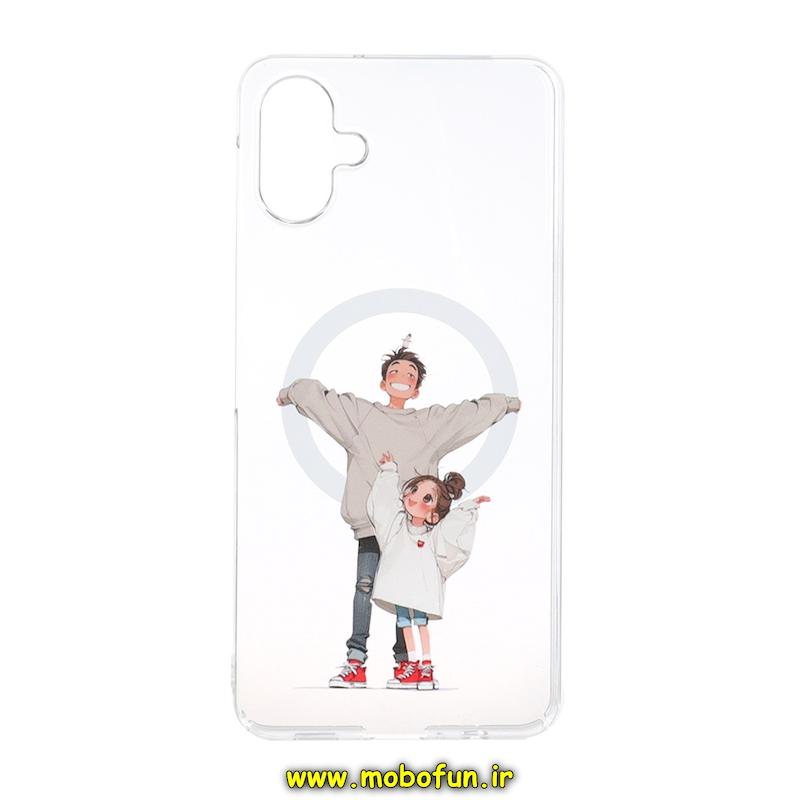 قاب گوشی Galaxy A06 سامسونگ طلقی سخت Hard شیشه ای شفاف ضد تغییر رنگ طرح مگ سیف فانتزی دخترونه کیوت کد 1-15-102411