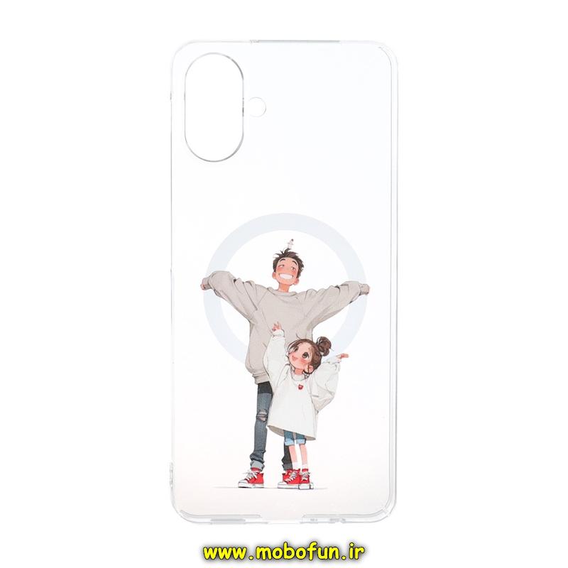 قاب گوشی Galaxy A07 سامسونگ طلقی سخت Hard شیشه ای شفاف ضد تغییر رنگ طرح مگ سیف فانتزی دخترونه کیوت کد 1-15-102414
