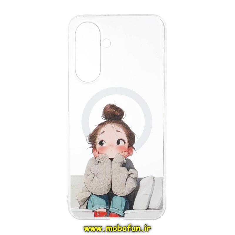 قاب گوشی Galaxy A17 / A26 سامسونگ طلقی سخت Hard شیشه ای شفاف ضد تغییر رنگ طرح مگ سیف فانتزی دخترونه کیوت کد 1-15-102419