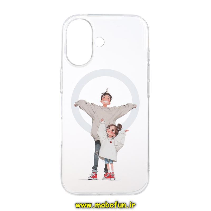 قاب گوشی iPhone 17 آیفون طلقی سخت Hard شیشه ای شفاف ضد تغییر رنگ طرح مگ سیف فانتزی دخترونه کیوت کد 1-15-102430