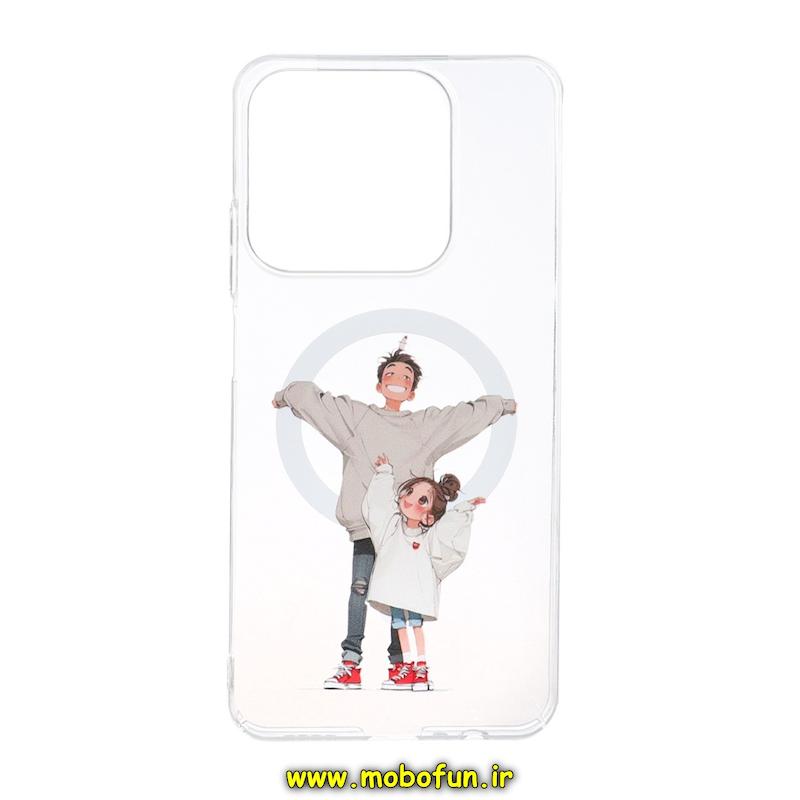 قاب گوشی Realme C61 ریلمی طلقی سخت Hard شیشه ای شفاف ضد تغییر رنگ طرح مگ سیف فانتزی دخترونه کیوت کد 1-15-102446