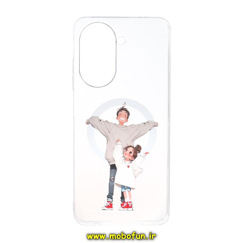 قاب گوشی Redmi A5 / Poco C71 شیائومی طلقی سخت Hard شیشه ای شفاف ضد تغییر رنگ طرح مگ سیف فانتزی دخترونه کیوت کد 1-15-102458