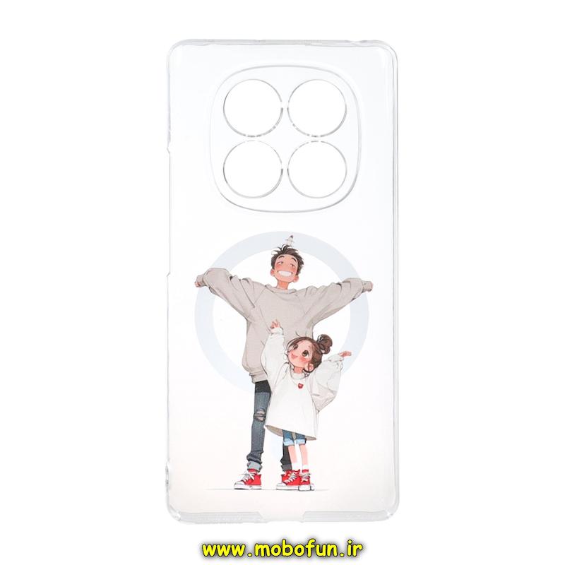 قاب گوشی Redmi Note 14 Pro 4G شیائومی طلقی سخت Hard شیشه ای شفاف ضد تغییر رنگ طرح مگ سیف فانتزی دخترونه کیوت کد 1-15-102474