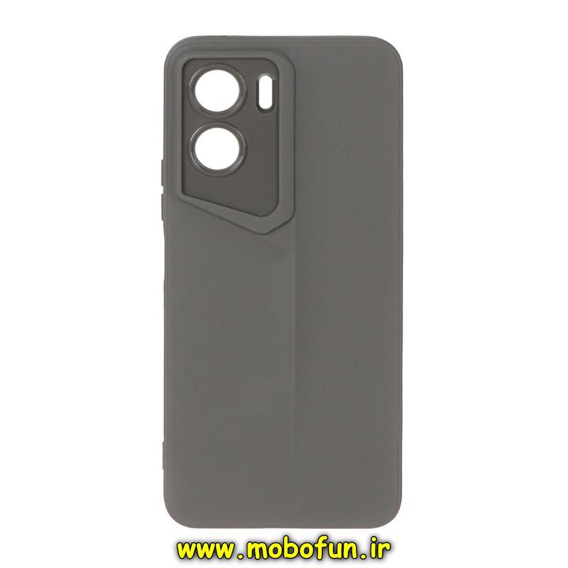 قاب گوشی Honor 90 Lite آنر Porsche Design سیلیکونی ژله ای محافظ لنز دار خاکستری کد 93925
