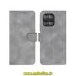 کیف گوشی Honor X5B - X5B Plus آنر مگنتی طرح چرم کتابی محافظ لنزدار خاکستری کد 93935