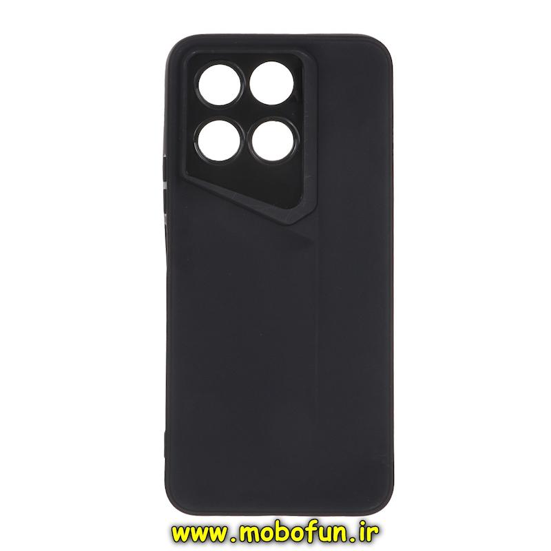 قاب گوشی Honor X6A آنر Porsche Design سیلیکونی ژله ای محافظ لنز دار مشکی کد 93942