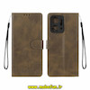 کیف گوشی Honor X7A آنر مگنتی طرح چرم کتابی محافظ لنزدار بنددار سبز زیتونی کد 93953
