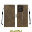 کیف گوشی Honor X7A آنر مگنتی طرح چرم کتابی محافظ لنزدار بنددار سبز زیتونی کد 93953