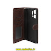 کیف گوشی Honor X7A آنر مگنتی طرح چرم کتابی محافظ لنزدار بنددار قهوه ای کد 93954