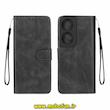 کیف گوشی Honor X7B آنر مگنتی طرح چرم کتابی محافظ لنزدار بنددار مشکی کد 93955