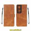 کیف گوشی Honor X7B آنر مگنتی طرح چرم کتابی محافظ لنزدار بنددار عسلی کد 93956