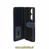 کیف گوشی Honor X7B آنر مگنتی طرح چرم کتابی محافظ لنزدار بنددار سرمه ای کد 93957