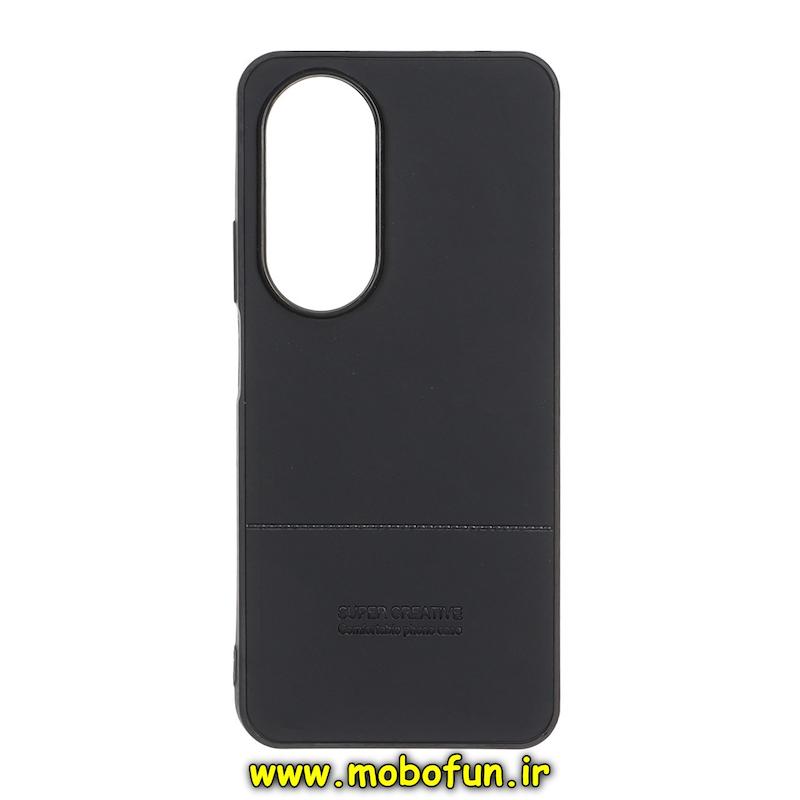 قاب گوشی Honor X7B آنر اورجینال SUPER CREATIVE چرمی طرح دوخت HARD مشکی کد 93961