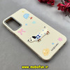 قاب گوشی Galaxy A24 سامسونگ لدرکیس Leather Case عروسکی سیلیکونی برجسته طرح سگ کیوت کرم کد 103139
