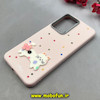 قاب گوشی Galaxy A26 سامسونگ لدرکیس Leather Case عروسکی سیلیکونی برجسته طرح گربه کیوت صورتی کد 103147