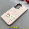 قاب گوشی Galaxy A35 سامسونگ لدرکیس Leather Case عروسکی سیلیکونی برجسته طرح گربه کیوت صورتی کد 103152