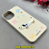 قاب گوشی iPhone 13 / iPhone 14 آیفون لدرکیس Leather Case عروسکی سیلیکونی برجسته طرح سگ کیوت کرم کد 103170