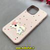 قاب گوشی iPhone 13 Pro Max آیفون لدرکیس Leather Case عروسکی سیلیکونی برجسته طرح گربه کیوت صورتی کد 103173