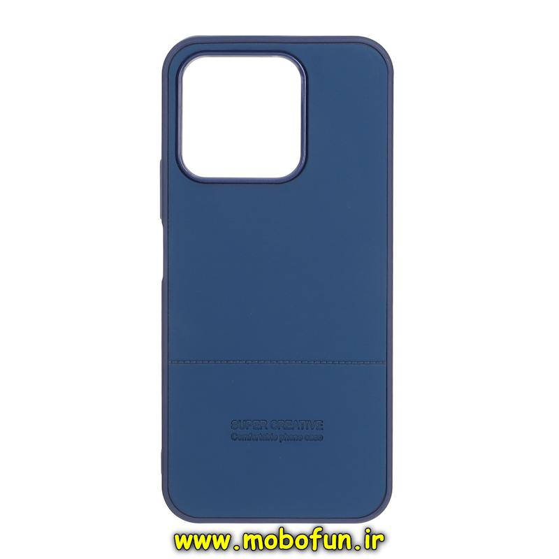 قاب گوشی Honor X8B آنر اورجینال SUPER CREATIVE چرمی طرح دوخت HARD سرمه ای کد 93988