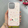 قاب گوشی iPhone 16 Pro Max آیفون لدرکیس Leather Case عروسکی سیلیکونی برجسته طرح گربه کیوت صورتی کد 103179