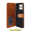 کیف گوشی Honor X8B آنر مگنتی طرح چرم کتابی محافظ لنزدار بنددار عسلی کد 93993