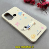 قاب گوشی Redmi 12C / Poco C55 / Redmi 11A شیائومی لدرکیس Leather Case عروسکی سیلیکونی برجسته طرح سگ کیوت کرم کد 103189