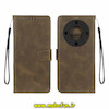 کیف گوشی Honor X9A آنر مگنتی طرح چرم کتابی محافظ لنزدار بنددار سبز زیتونی کد 94005