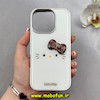 قاب گوشی iPhone 16 Pro آیفون لاکچری اورجینال فانتزی رزینی برجسته طرح کیتی Kitty کیوت کد 103066