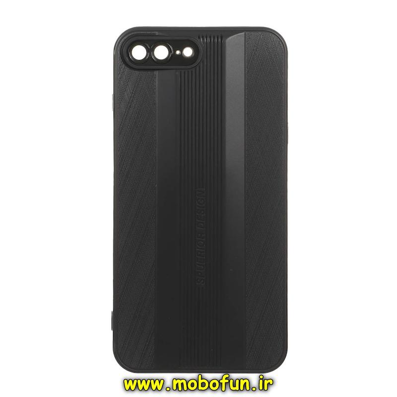 قاب گوشی iPhone 7 Plus / iPhone 8 Plus آیفون Spuerior Design سیلیکونی ژله ای محافظ لنز دار مشکی کد 94038