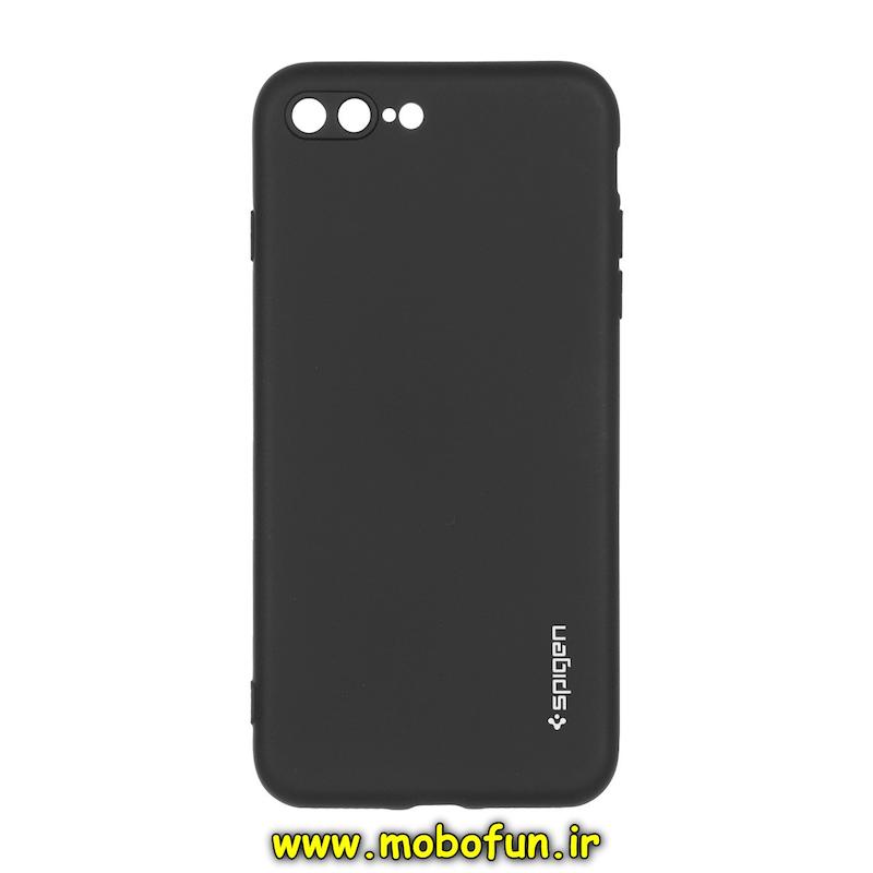 قاب گوشی iPhone 7 Plus / iPhone 8 Plus آیفون سیلیکونی ژله ای PC برند SPIGEN اسپیگن مشکی کد 94039