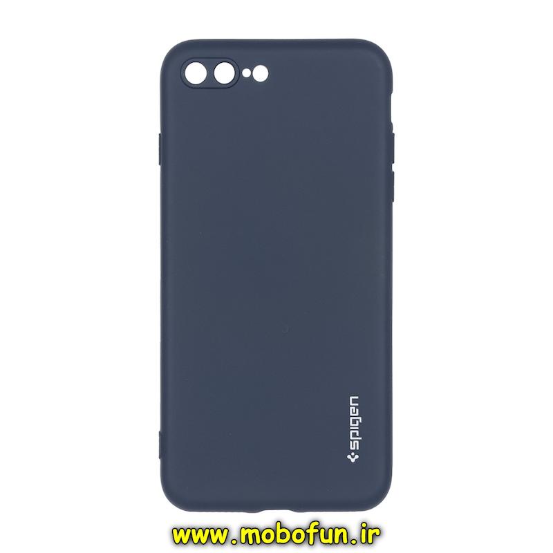 قاب گوشی iPhone 7 Plus / iPhone 8 Plus آیفون سیلیکونی ژله ای PC برند SPIGEN اسپیگن سرمه ای کد 94041