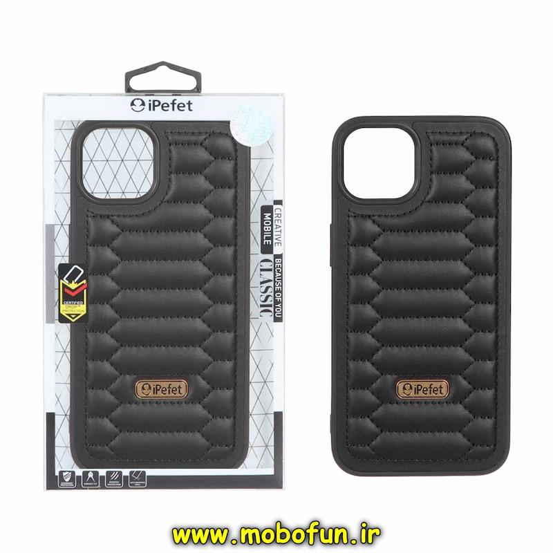 قاب گوشی iPhone 13 / iPhone 14 آیفون پافر چرمی اورجینال iPerfect مشکی کد 94105