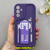 قاب گوشی Galaxy A15 سامسونگ سیلیکونی Solid منحنی جدید چاپی استندشو محافظ لنزدار طرح Head Of Kick بنفش کد 103351