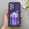 قاب گوشی Galaxy A53 سامسونگ سیلیکونی Solid منحنی جدید چاپی استندشو محافظ لنزدار طرح Head Of Kick بنفش کد 103379