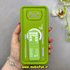 قاب گوشی Poco X3 NFC / Poco X3 Pro شیائومی سیلیکونی Solid منحنی جدید چاپی استندشو محافظ لنزدار طرح Head Of Kick سبز فسفری کد 103398
