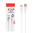 کابل شارژ فست FSP Type-C To Type-C مدل C-8 67W رنگ سفید کد 30606