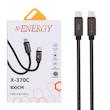 کابل شارژ فست و X-Energy Type-C To Type-C PD مدل X-370C 240W رنگ مشکی کد 30626