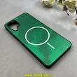 قاب گوشی Galaxy A12 / M12 سامسونگ سخت Hard لیزری IMD لاکچری طرح مگ سیف مرمری سبز کد 104034