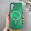 قاب گوشی Galaxy A14 سامسونگ سخت Hard لیزری IMD لاکچری طرح مگ سیف مرمری سبز کد 104042