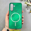 قاب گوشی Galaxy A36 سامسونگ سخت Hard لیزری IMD لاکچری طرح مگ سیف مرمری سبز کد 104088