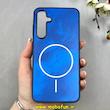 قاب گوشی Galaxy A55 سامسونگ سخت Hard لیزری IMD لاکچری طرح مگ سیف مرمری آبی کد 104103