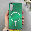قاب گوشی Galaxy S23 FE سامسونگ سخت Hard لیزری IMD لاکچری طرح مگ سیف مرمری سبز کد 104133