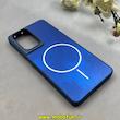 قاب گوشی Galaxy S21 Ultra سامسونگ سخت Hard لیزری IMD لاکچری طرح مگ سیف مرمری آبی کد 104157