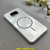قاب گوشی Poco X3 NFC / Poco X3 Pro شیائومی سخت Hard لیزری IMD لاکچری طرح مگ سیف مرمری نقره ای کد 104162