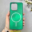 قاب گوشی Redmi Note 13 4G شیائومی سخت Hard لیزری IMD لاکچری طرح مگ سیف مرمری سبز کد 104203
